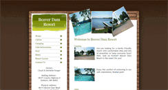 Desktop Screenshot of beaverdamresort.com